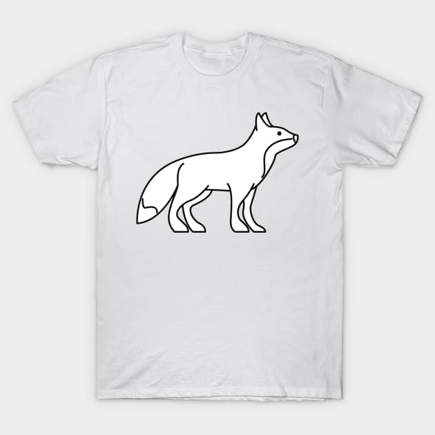 Fox Lineart Drawing T-Shirt by AnotherOne